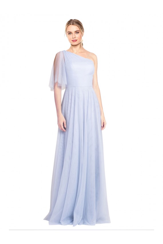 Tulle A-Line Long Flutter Sleeves Bridesmaid Dress Sheffield