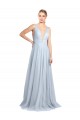 Tulle A-Line Long Floor Length Sleeveless V-Back Bridesmaid Dress Sheffield