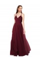 Tulle A-Line Long Sleeveless Keyhole Back Bridesmaid Dress Sheffield