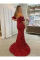 Velvet Sequin Sheath Court Train Short Sleeves Prom Dress / Evening Dress Sheffield