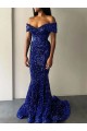 Velvet Sequin Mermaid Sweep Train Sleeveless Prom Dress Sheffield
