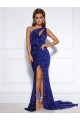 Velvet Sequin Mermaid Court Train Sleeveless Prom Dress / Evening Dress Sheffield