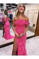 Velvet Sequin Sheath Sweep Train Sleeveless One Shoulder Prom Dress / Evening Dress Sheffield