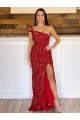 Velvet Sequin Sheath Sweep Train Sleeveless Long Prom Dress Sheffield