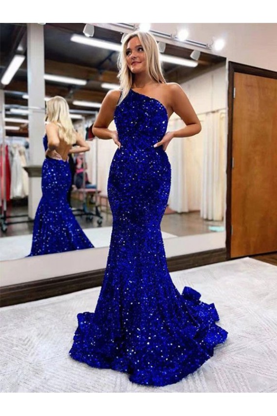 Velvet Sequin Mermaid Sweep Train Prom Dress / Evening Dress Sheffield
