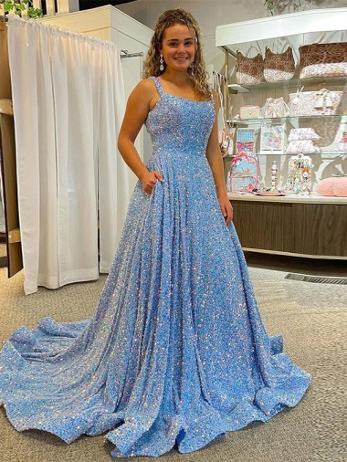 Velvet Sequin Court Train Sleeveless Prom Dress / Evening Dress Sheffield
