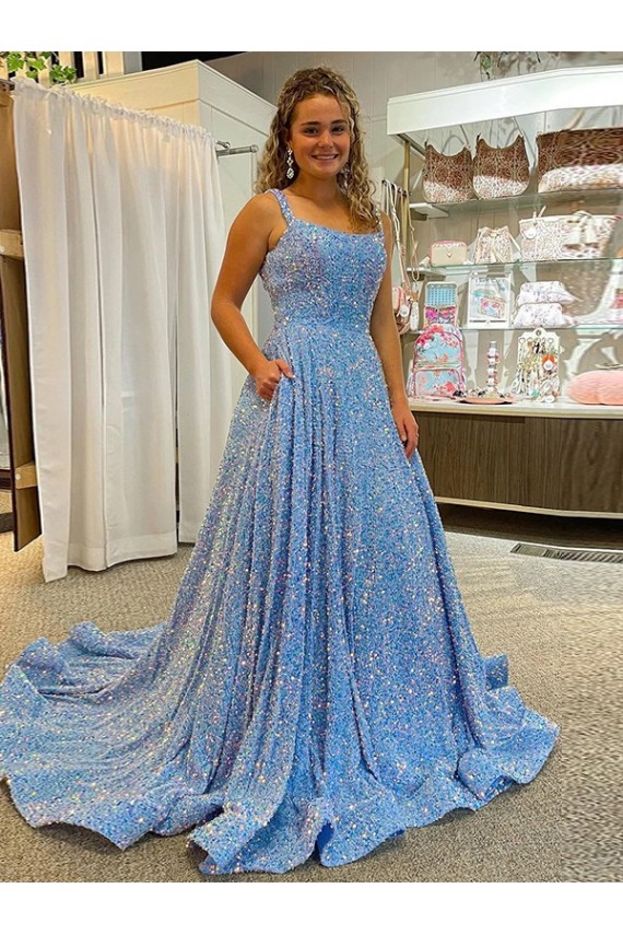 Velvet Sequin Court Train Sleeveless Prom Dress / Evening Dress Sheffield