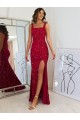 Velvet Sequin Sheath Long Sleeveless Prom Dress Sheffield