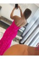 Velvet Sequin Sheath Sweep Train Sleeveless High Side Slit Prom Dress Sheffield
