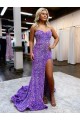 Velvet Sequin A-Line Court Train Sleeveless Prom Dress / Evening Dress Sheffield