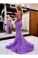 Velvet Sequin A-Line Court Train Sleeveless Prom Dress / Evening Dress Sheffield