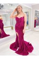 Velvet Sequin Sheath Sweep Train Sleeveless Sweetheart Prom Dress / Evening Dress Sheffield
