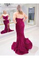 Velvet Sequin Sheath Sweep Train Sleeveless Sweetheart Prom Dress / Evening Dress Sheffield