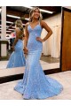 Velvet Sequin Sheath Sweep Train Sleeveless Long Prom Dress / Evening Dress Sheffield