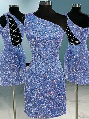Velvet Sequin Sheath Short Sleeveless Prom Dress Sheffield