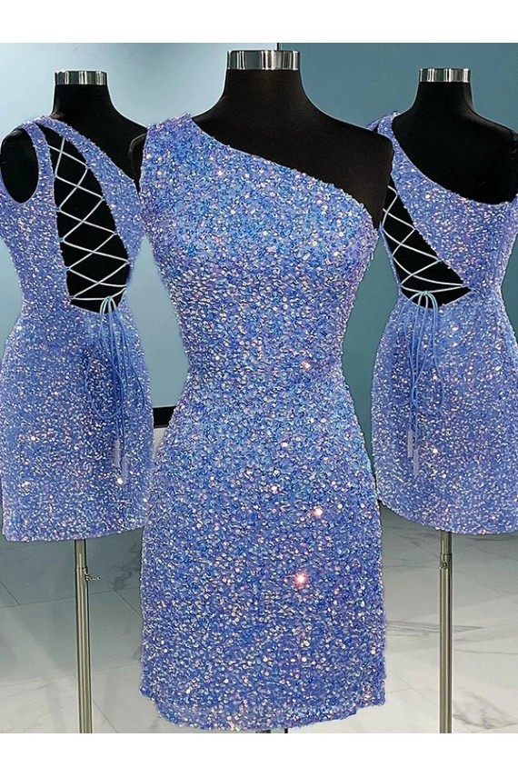 Velvet Sequin Sheath Short Sleeveless Prom Dress Sheffield