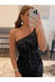 Velvet Sequin Short Sleeveless Prom Dress / Evening Dress Sheffield