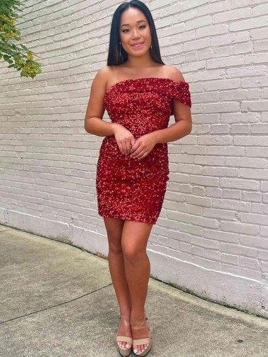 Velvet Sequin Short Sleeveless Prom Dress Sheffield