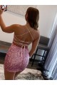 Velvet Sequin Sheath Short Sleeveless Evening Dress / Prom Dress Sheffield