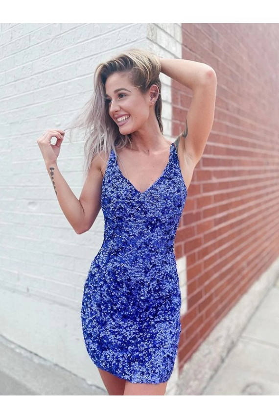 Velvet Sequin Sheath Short Sleeveless Velvet Sequin Evening Dress Sheffield