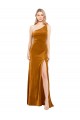 Stretch Velvet A-Line Long Sleeveless Formal Evening Gown / Bridesmaid Dress Sheffield