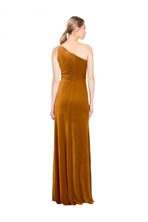 Stretch Velvet A-Line Long Sleeveless Formal Evening Gown / Bridesmaid Dress Sheffield