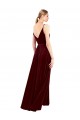 Stretch Velvet A-Line Long Sleeveless V-Back Bridesmaid Dress / Evening Dress Sheffield
