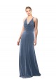 Stretch Velvet A-Line Long Sleeveless Keyhole Back Prom Dress / Bridesmaid Dress Sheffield