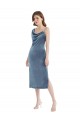 Stretch Velvet Sheath Long Sleeveless Semi Formal Evening Dress / Prom Dress / Bridesmaid Dress Sheffield