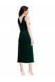 Stretch Velvet Sheath Midi Length Sleeveless V-Back Evening Gown / Prom Dress / Bridesmaid Dress Sheffield