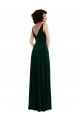 Stretch Velvet A-Line Long Sleeveless V-Back Front Slit Prom Dresses Sheffield