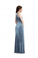 Stretch Velvet A-Line Long Sleeveless Bridesmaid Dress / Evening Dress Sheffield