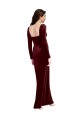 Stretch Velvet A-Line Long Long Sleeves Low Back Prom Dress / Bridesmaid Dress Sheffield