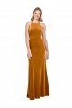 Stretch Velvet A-Line Long Sleeveless Criss Cross Open Back Formal Evening Gown / Prom Dress / Bridesmaid Dress Sheffield