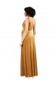Stretch Velvet Column Long Sleeveless V-Back Black Tie Evening Gown / Prom Dress / Bridesmaid Dress Sheffield