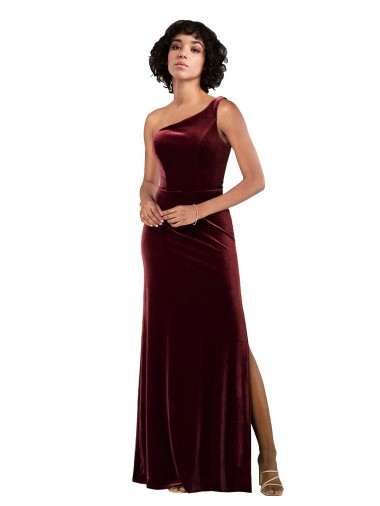 Stretch Velvet Column Long Sleeveless Formal Evening Gown / Prom Dress / Bridesmaid Dress Sheffield