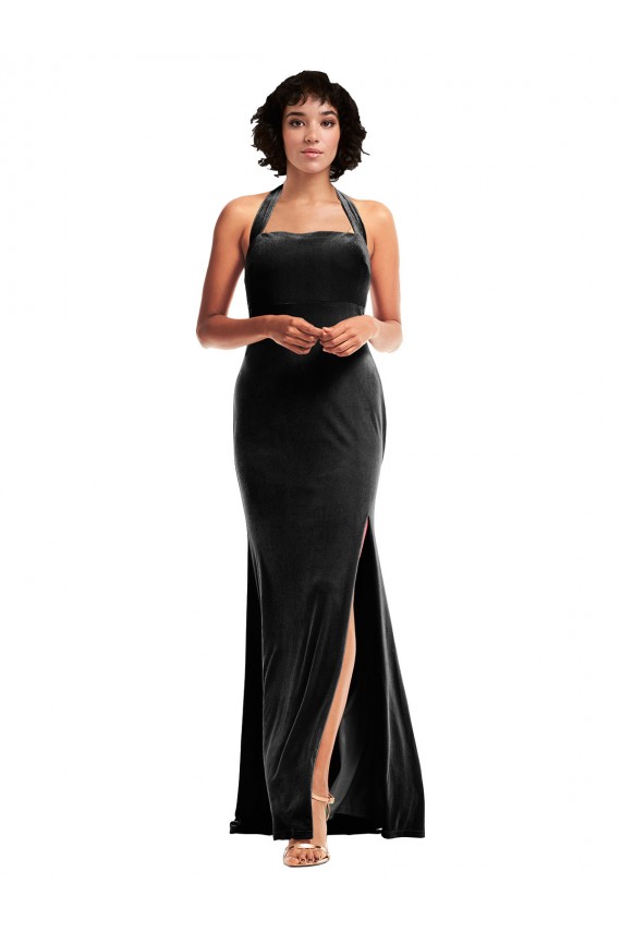 Stretch Velvet Mermaid Long Sleeveless Low Back Formal Evening Gown / Prom Dress / Bridesmaid Dress Sheffield
