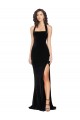 Stretch Velvet Sheath Long Sleeveless Low Back Semi Formal Evening Dress / Prom Dress / Bridesmaid Dress Sheffield