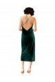 Stretch Velvet Sheath Midi Length Sleeveless Criss Cross Open Back Formal Dress / Bridesmaid Dress Sheffield