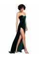 Stretch Velvet A-Line Sweep Train Sleeveless Low Back Semi Formal Evening Dress / Prom Dress / Bridesmaid Dress Sheffield